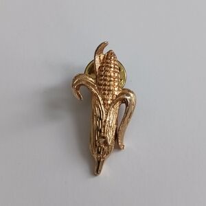 Gold Corn Brooch Pin